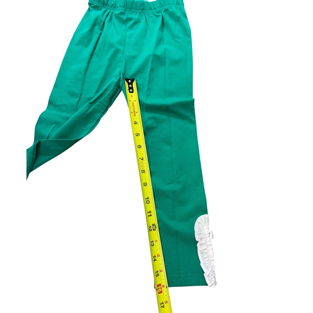 Special K Smocks Girls St Patricks Day Shamrock Gingham Dress Leggings Set 6 NEW - Picture 9 of 10